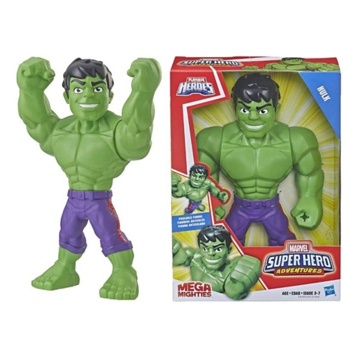 Figura Juguete Hero Mega Migthies Playskool Marvel Hasbro - Azul oscuro - Verde 