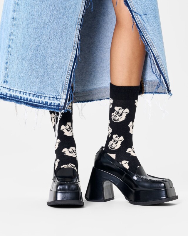 Happy Socks Medias - Black Doggo Crew Happy Socks Medias - Black Doggo Crew