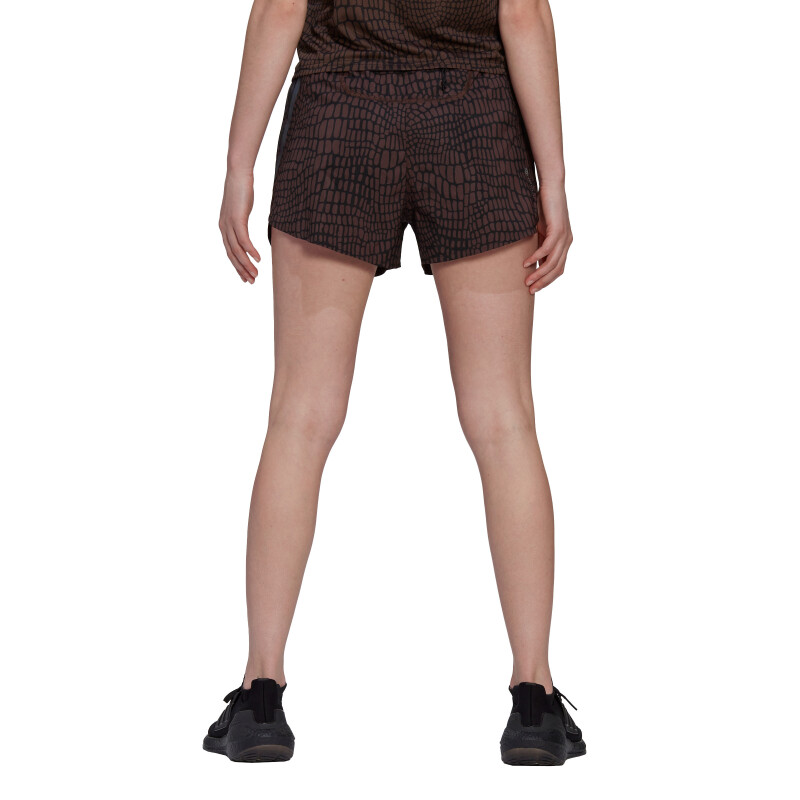 Short de Mujer Adidas Run Icons Negro - Estampado