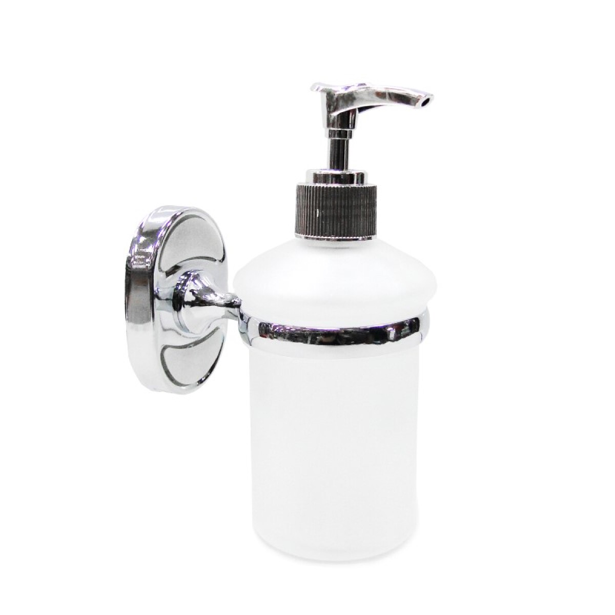 OUTLET Porta jabón liquido de vidrio opaco+acero inoxidable - Outlet Porta Jabón Liquido De Vidrio Opaco+acero Inoxidable 