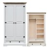 Ropero Madera 2 Puertas Blanco Linea Rustica Mex030 Ropero Madera 2 Puertas Blanco Linea Rustica Mex030