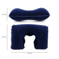 Almohada De Viaje Inflable Apoya Cabeza Auto Ãmnibus AviÃ³n Azul