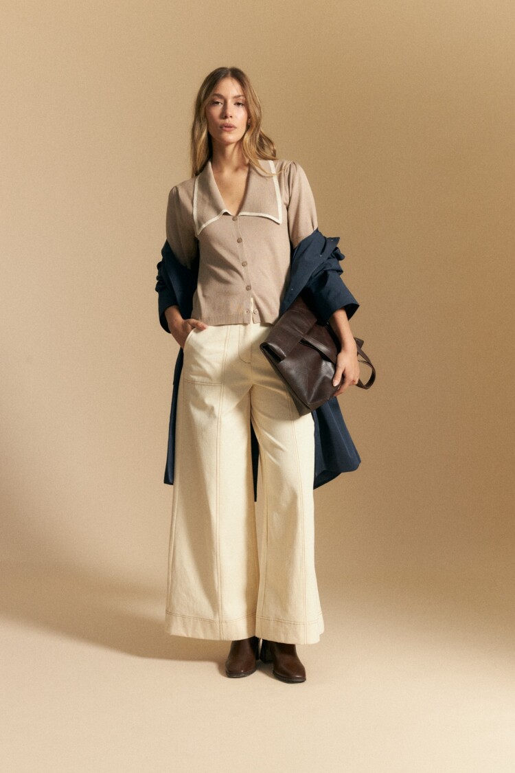 TOP GREGORIA Beige Oscuro