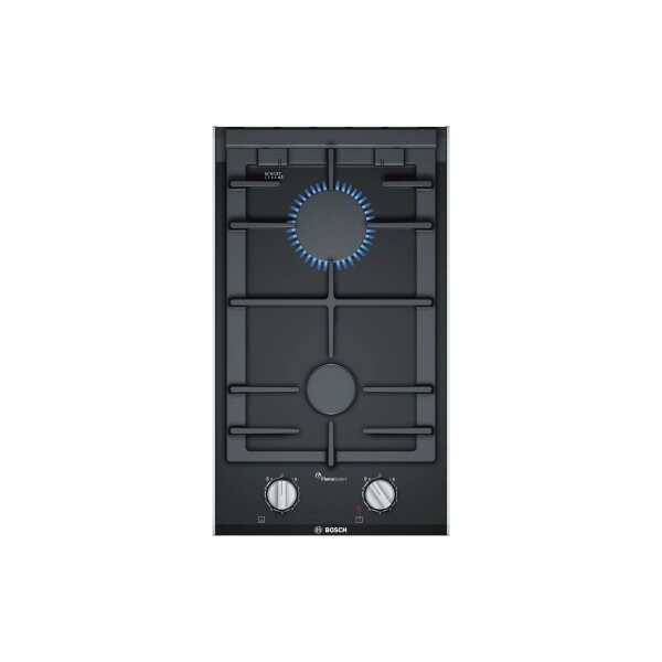 Anafe con alimentación a gas Bosch 2 hornallas PRB3A6D70 Negro