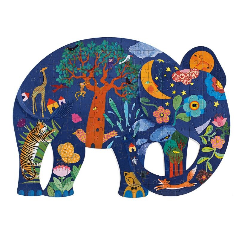PFORM150 Puzzle Arte 62x46 Cm 150 Pcs 6+ Djeco - Elefante