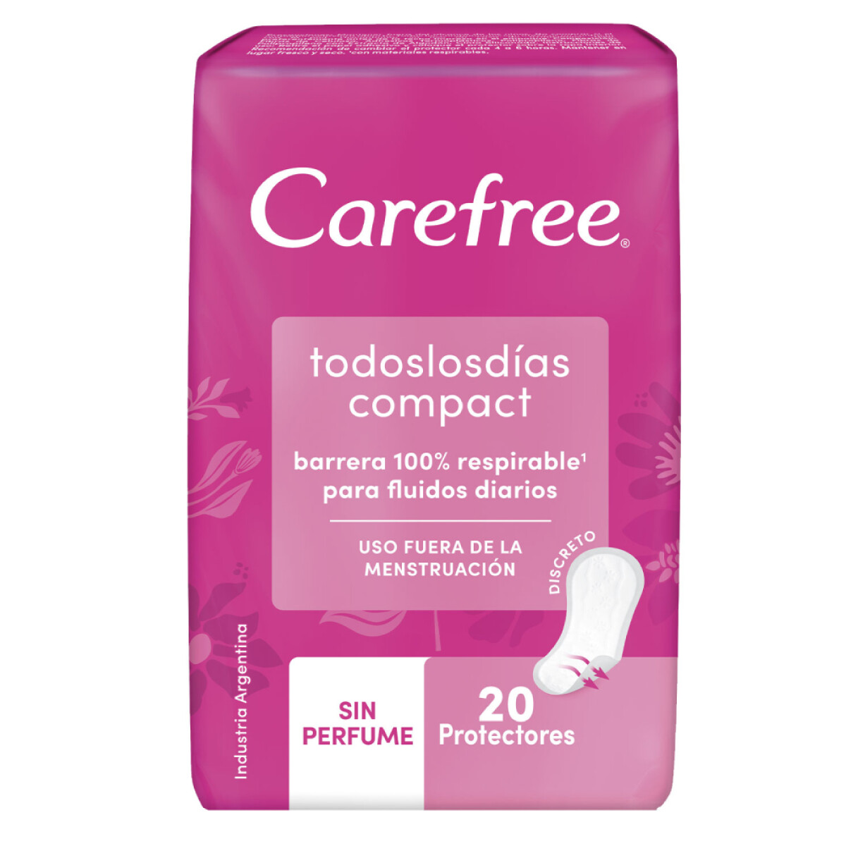Protectores Diarios Carefree Protección Todos los Días Compact 20 Unidades 
