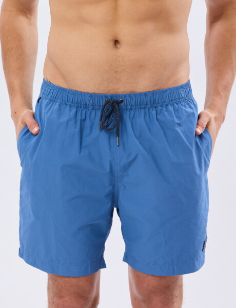 SHORT DE BAÑO LISO Celeste