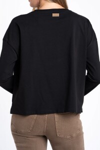 Remerón Algodón Elastano Negro