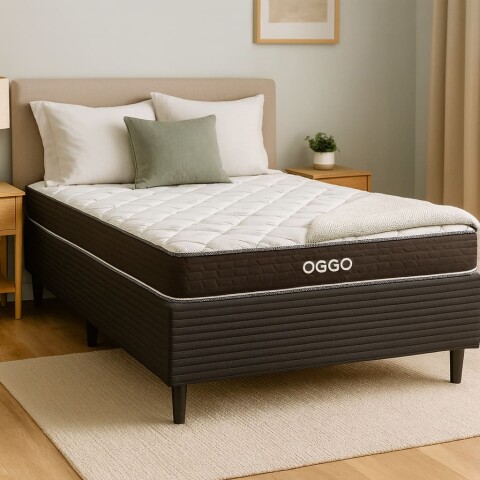 Sommier SUPER MEGA Oggo® - Espuma - GARANTIA 1 AÑO 2 Plaza - 138 cm