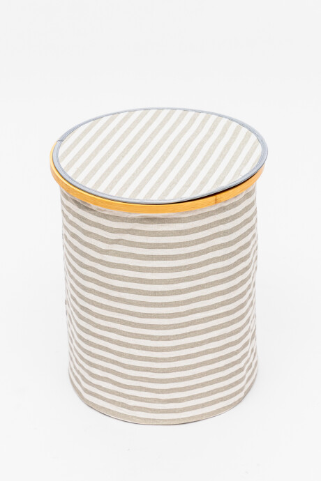 Cesto Solara A Rayas C/tapa Estampado 2