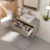 Mueble de baño suspendido Isadora Grigio con Catedral 78cm con Bacha de Loza Mueble De Baño Suspendido Isadora Grigio Con Catedral 78cm Con Bacha De Loza