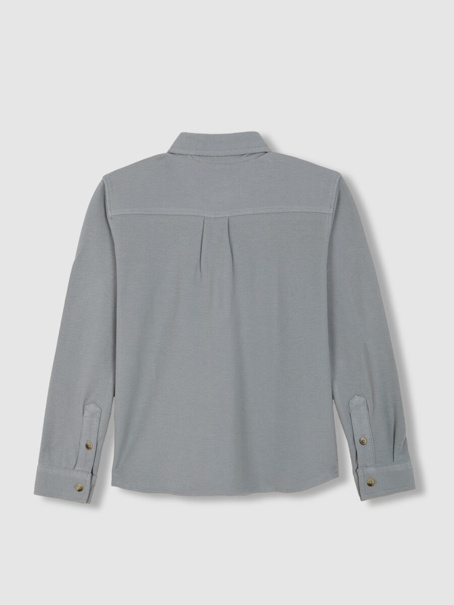 Camisa De Pique Azul