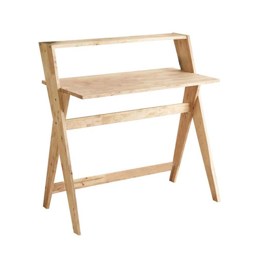 ESCRITORIO MADERA NATURAL-BEIGE ZIGZAG