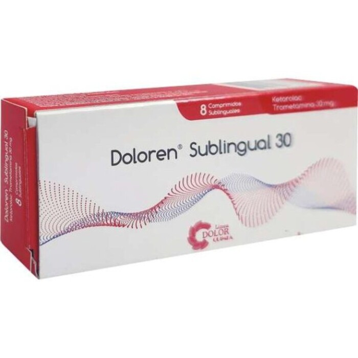 DOLOREN SUBLINGUAL 30 MG. CJ X 8 COMP. única