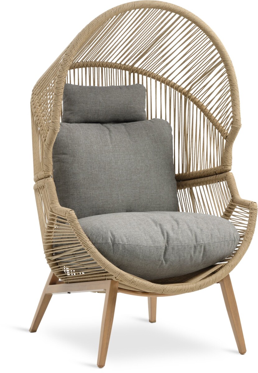 Sillón de exterior HALVREBENE natural 