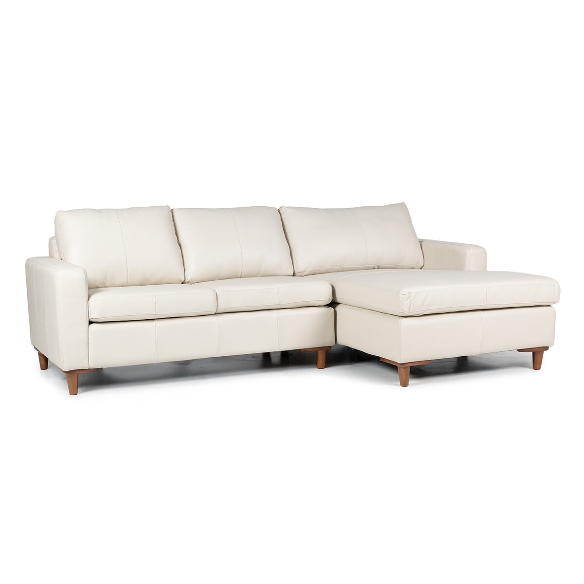 Rinconera Sevilha - Cuero Natural - Chaise Derecho - 1000 (Off White) 