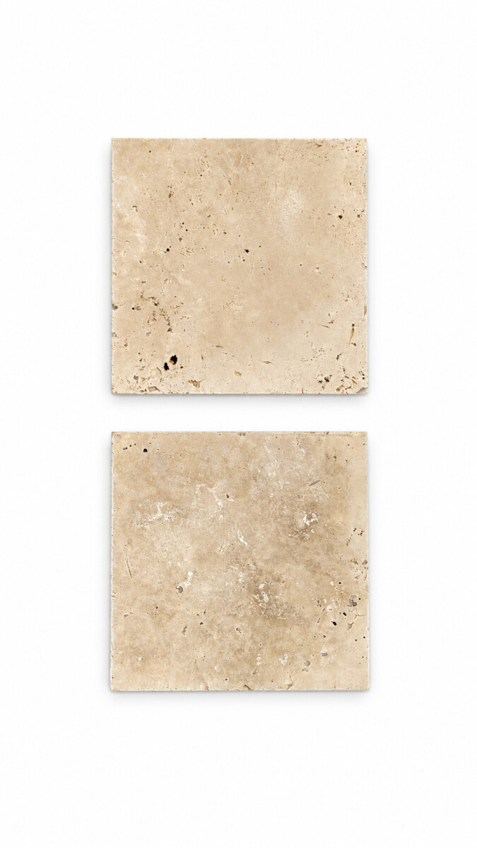 Revestimiento de Piedra Natural Travertino Light Ivory Kit Patron Frances 