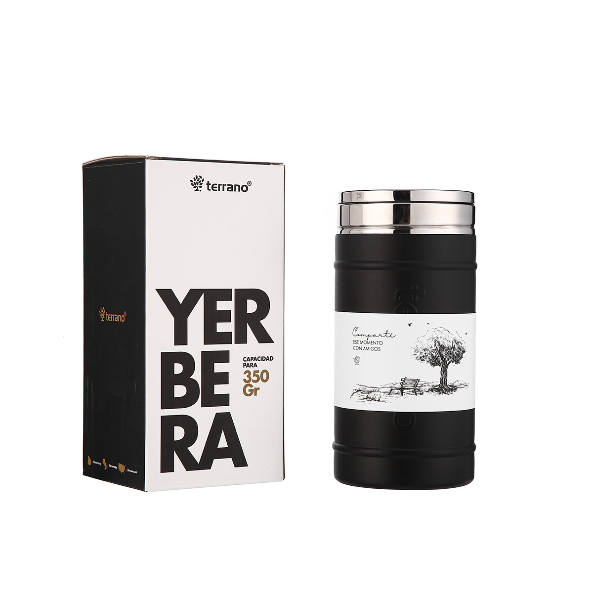 Yerbera Cilindro - Negro 