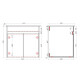 MOBILIARIO BAÑO MUEBLE PUERTAS BACHA LAQUEADO BLANCO CENIZA 000