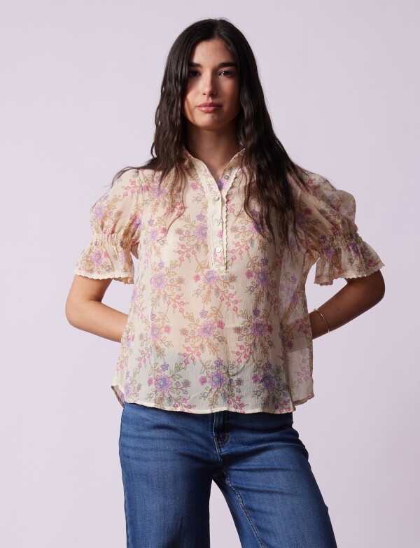 Blusa Printed MULTI/BEIGE