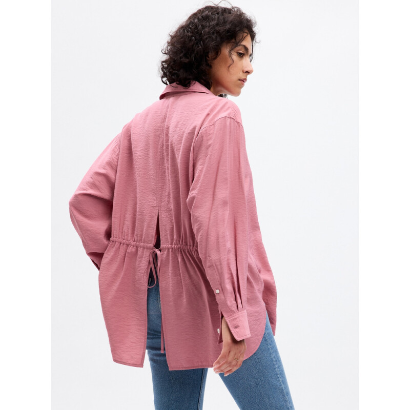 BIG SHIRT - CINCH WAIST BACK ROSETTA