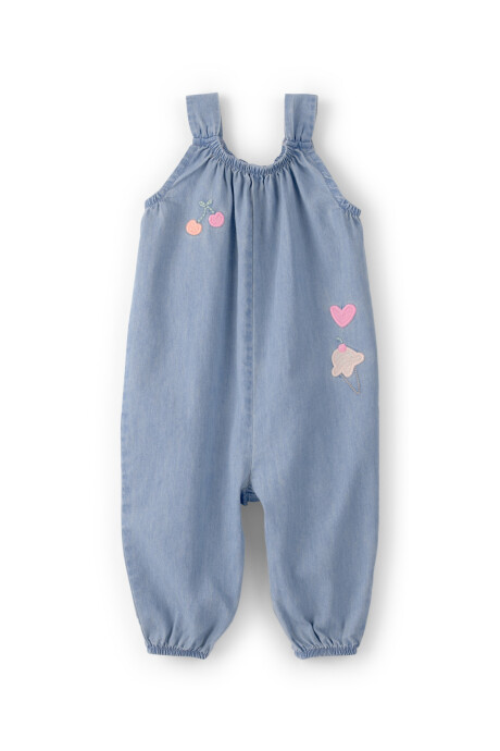 Monito de chambray con bordado Sin color
