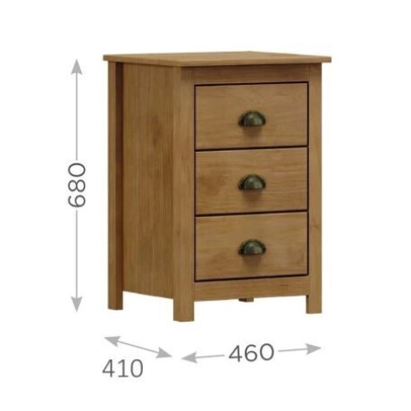 Mesa De Luz Topázio 3 Cajones Freijo 9130FN Mesa De Luz Topázio 3 Cajones Freijo 9130FN