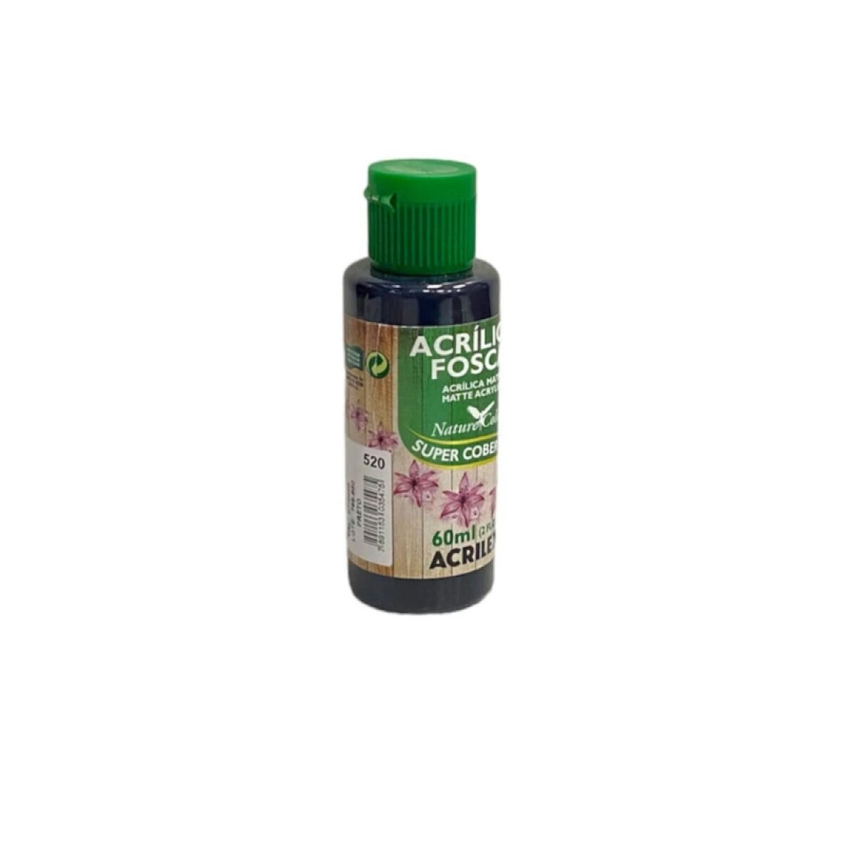 Pintura Acrílica Acrilex Mate 60 ml (Tonos Negros y Blancos) - 520 Negro 