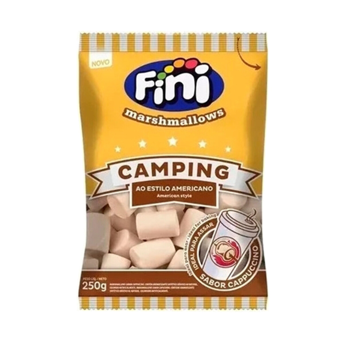 Gomitas FINI Marshmallows 250grs - Camping Sabor Cappuccino 