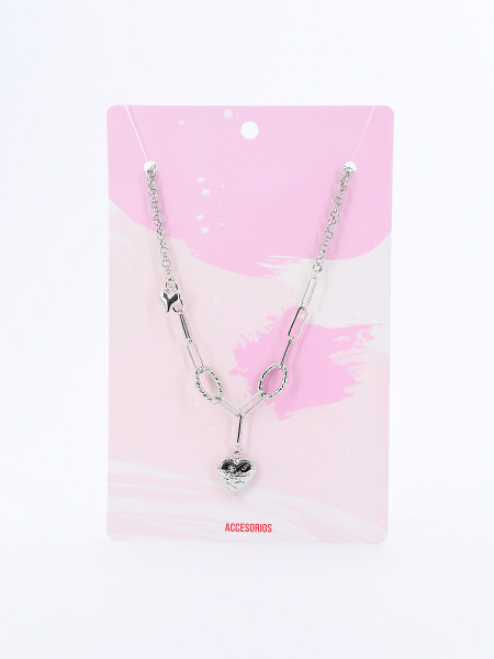 CADENITA CORAZON PLATEADO