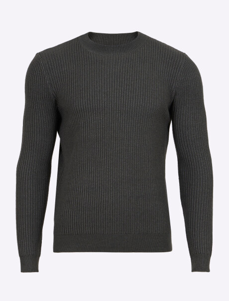 Sweater liso gris oscuro