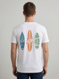 T-SHIRT TABLAS DE SURF BLANCO