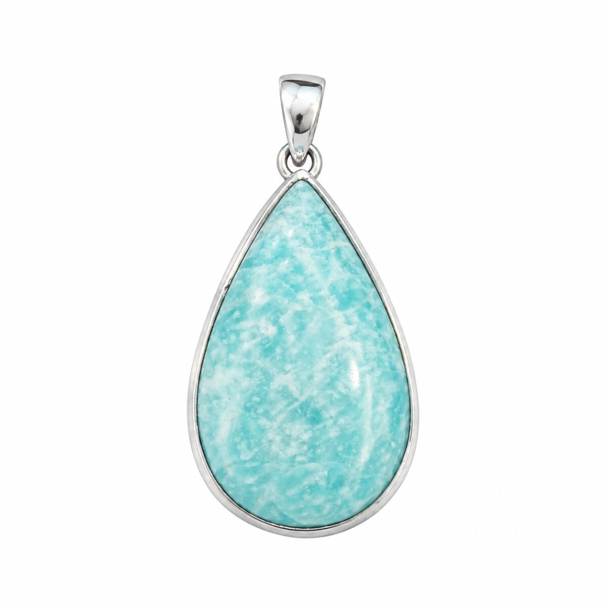 Dije lagrima. Plata 925. Calcedonia-CP4907 - conpiedra 