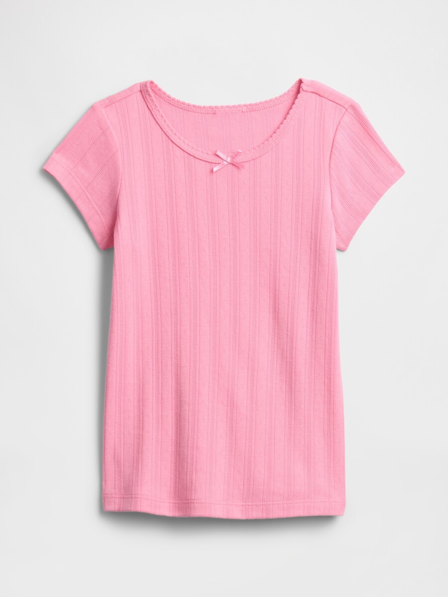 Remera Rib Toddler Niña - May Pink 