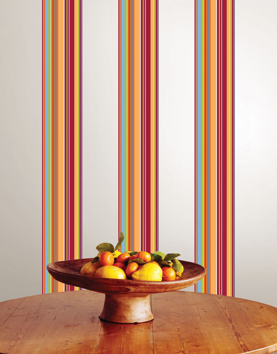 WALLPOPS RIBBON CANDY RED STRIPE - N/A 