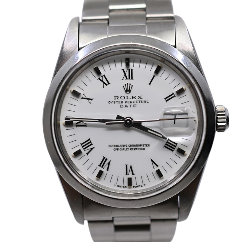 Rolex Date 15000 calendario rápido 34 mm año 1989 con estuche Rolex Date 15000 calendario rápido 34 mm año 1989 con estuche