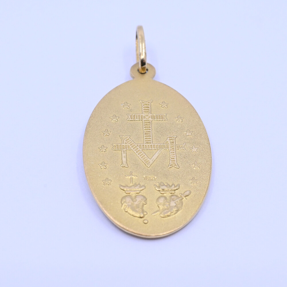 Medalla oro 18k virgen milagrosa 2,8 cm x 1,7 cm Medalla oro 18k virgen milagrosa 2,8 cm x 1,7 cm