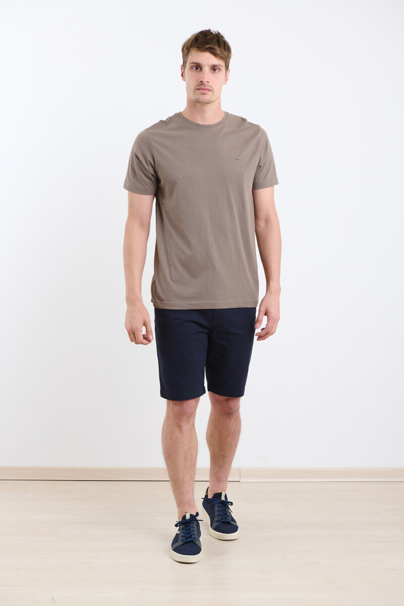 T-SHIRT HARRINGTON LABEL - Kaki 