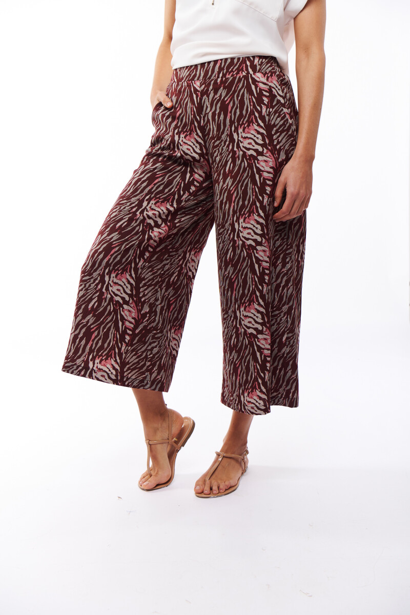 PANTALON NOOR ESTAMPADO BORDO