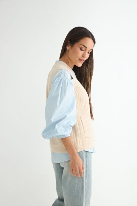 CHALECO LONGAN BEIGE