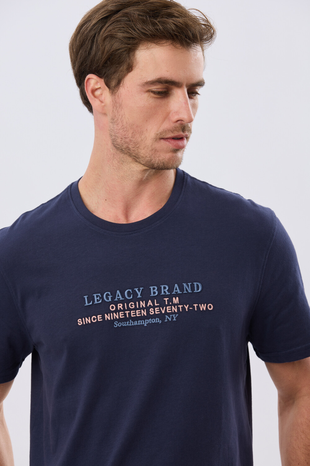 REMERA ESTAMPADA DE ALGODÓN Azul
