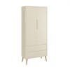 Ropero 2 Puertas 2 Cajones infantil - Theo Gris
