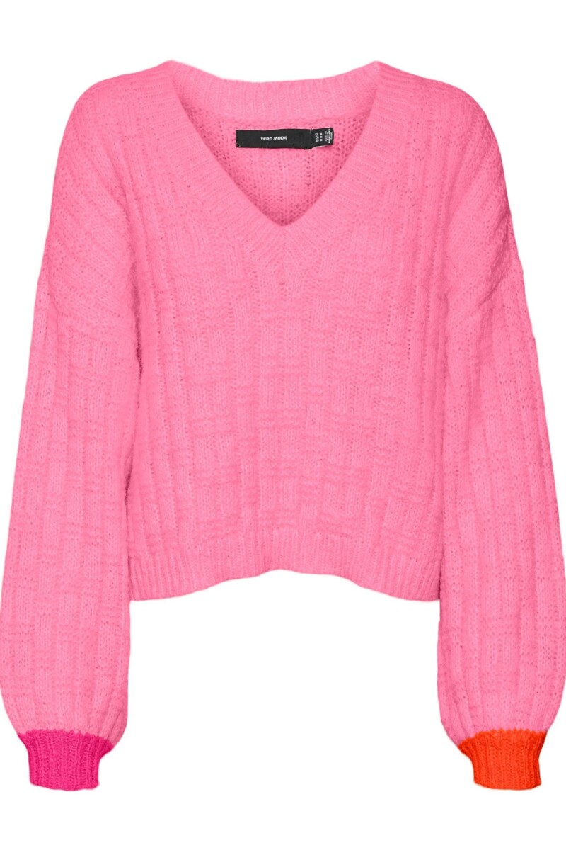 Sweater Ingrid Loose Contraste Sachet Pink