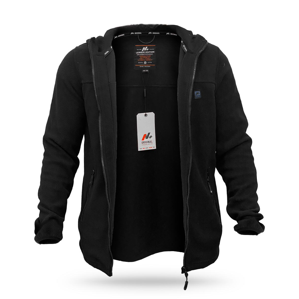 Campera Polar N+ North Sails Original Abrigo Capucha - Negro 2 