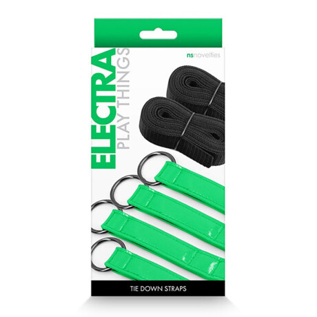 Correas BDSM Electra Play Things Tie Down Straps Verde Neon