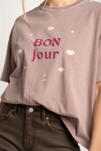 Remera Algodon Lavado Print Multi