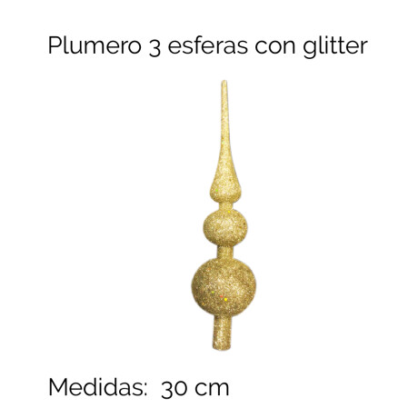 Puntero 3 Esferas Con Glitter Unica