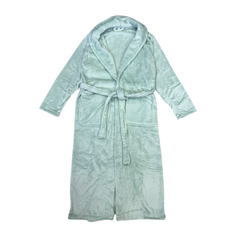 Bata de Cama Microfibra Home Class Talle P al XG VERDE AGUA