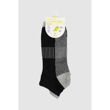 Medias cortas diseño deportivas elastico Negro