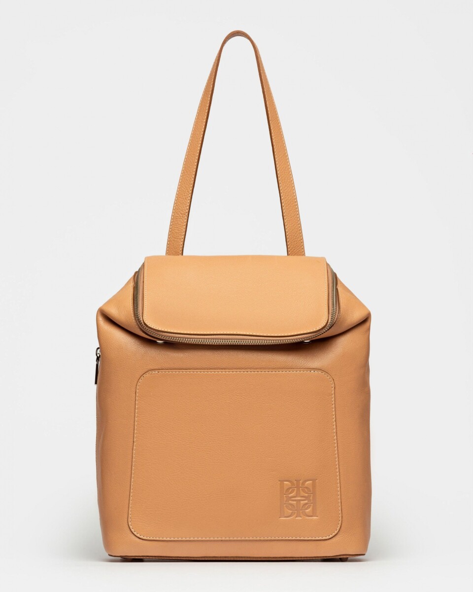 Mochila Mashenka en cuero vegetal liso - Vaqueta 